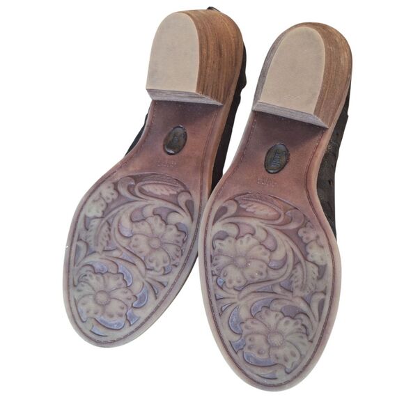 Sofft Millard Peep-Toe Bootie Black Leather Scalloped Laser Cut Zip COMFORT 10 - Picture 10 of 16